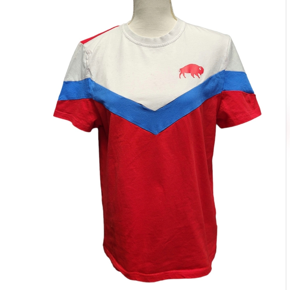 Buffalo Bills color block short sleeved t-shirt